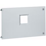 Metal faceplate XL³ 4000 - DPX 1600 draw-out - horizontal - hinges and locks