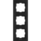 Karre Plus Accessory Corian - Black Quartz Three Gang Frame