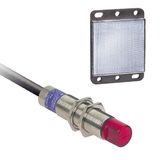 Photo-electric sensor - XU9 - polarised - 90° - Sn 2m - 24..240VAC/DC - cable 5m