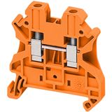 SCREW TERMINAL, FEED THROUGH, 2 POINTS, 4MM² , ORANGE