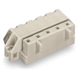 1-conductor female connector, angled CAGE CLAMP® 2.5 mm² light gray