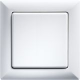 Single universal frame for wireless pushbuttons, pure white