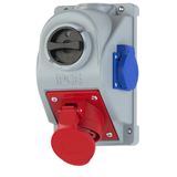 Electrical socket block with switch PCE 3P+N+T/16A/IP44 230V