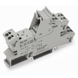 Relay socket 1 changeover contact for 25 mm basic relays gray