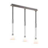 Stanley pendant 3-pc E27 brushed steel
