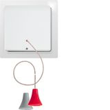 Wireless pull switch in E-Design65, pure white glossy