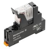 Relay module, 24 V AC, red LED, 1 CO contact (AgSnO) , 250 V AC, 10 A,