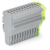 1-conductor female connector Push-in CAGE CLAMP® 1.5 mm² gray, green-y