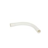 Large radius 90° IP44 Ø25mm and 90mm radius handlebar - white RAL9010 antimicrobial