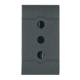 SOCKET ITAL.ST.2P+E 10A ANTHRACITE