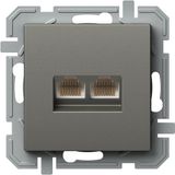 SOCKET CAT5e KS DOUBLE 2x RJ45 8/8 TI XO 4417060