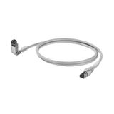 Ethernet Patchcable, RJ45 IP 20, RJ45 IP 20, Angled 90°, Number of pol