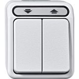 Roller shutter button, 1-pole, polar white, AQUASTAR