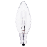 Halogen Lamp 18W E14 BF35 240V Candle Twisted Clear Patron