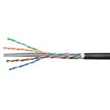 U/UTP Cable Cat.6, 4x2xAWG23/1, PE OUTDOOR, black, Box 305m