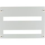 Front plate 45mm-Device cutout for 24 Module units per row, 1+ rows, grey