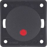 Ctrl on/off switch 2p impr "0", red lens, Integro - Design Flow/Pure, 