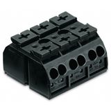4-conductor chassis-mount terminal strip without ground contact 3-pole