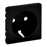 Cover plate Valena Life - 2P+E socket - German standard - mat black