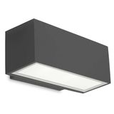 Wall fixture IP65 Afrodita LED 220mm Single Emission LED 11.5W LED neutral-white 4000K ON-OFF Urban grey 1004lm