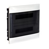 LEGRAND 2X18M FLUSH CABINET SMOKED DOOR E + N  TERMINAL BLOCK FOR DRY WALL