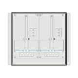 Meter box insert 1-row, 2 meter boards / 9 Modul heights