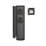 Lucide POWERPOINT - Outdoor socket column ? Sockets with earth connection ? Type F - EUR/RUS standard - Ø 10 cm - IP44 ? Anthracite