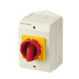 Load break switch COMO 3P 80A enclosed yellow/red handle