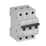 MCB RX³ 6000 - 3P - 400V~ - 13 A - B curve - prong/fork type supply busbars