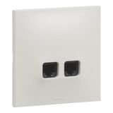 Double RJ45 socket category 6 UTP Urbano white finish