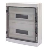 DISTRIBUTION BOARD WITH PANELS WITH WINDOW AND EXTRACTABLE FRAME - PRE- ARRANGED FOR TERMINAL BLOCK - (18X2) 36M IP65