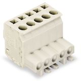 1-conductor female connector, angled CAGE CLAMP® 2.5 mm² light gray
