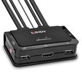 2 Port HDMI 4K30, USB 2.0 & Audio Cable KVM Switch Switch between 2 HDMI® equipped PCs from one keyboard, mouse and monitor