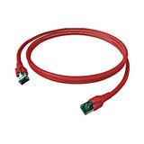 FlexBoot Patch Cord, Cat.6a, Shielded, Red, 7.5m