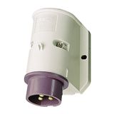 Wall mounted inlet, 32A2p0h,  IP44