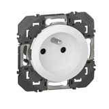 095216 2P+E socket with dooxie well 16A white finish