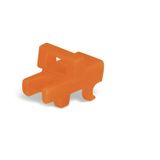 Lock-out prevents reclosing of slide link Snap-in type orange