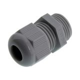 Cable gland, long thread, PG07, 3-6,5mm, PA6, grey RAL7001, IP68