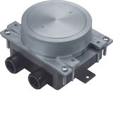 service outlet box round 125mm lid alu