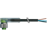 M12 female 90° A-cod. with cable LED PUR 3x0.34 bk UL/CSA+drag ch. 50m