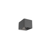 Wall fixture IP65 Wilson Square LED 9W LED warm-white 3000K ON-OFF Urban grey 623lm