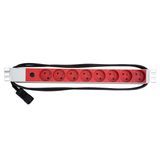 19"PDU for UPS, 8xUTE Red,2m-cable w.C14,10A-Fuse,1U,RAL7035