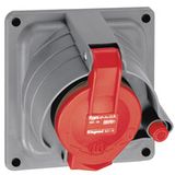 Panel mounting socket Prisinter Hypra - IP44 -380/415 V~ - 32 A - 3P+E - plastic