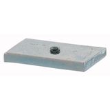 Thread-plate for cable anchoring rail M10