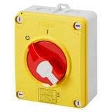 ISOLATOR - HP - EMERGENCY - ISOLATING MATERIAL BOX - 25A 4P - LOCKABLE RED KNOB - IP66/67/69