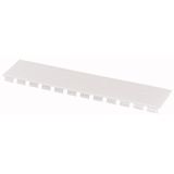 Blanking strip 12 SU, white, finely ribbed
