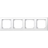 M-SMART frame, 4-gang, polar white, glossy