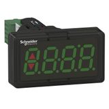 Harmony XB5, Digital panel meter, plastic, black, Ø22, 4 digit green LED display, 4...20 mA input