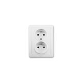 5512G-02349 D1W Double socket outlet with earthing contacts ; 5512G-02349 D1W