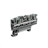 Push-in terminal block 4mm2 1+2, 1-level, grey color